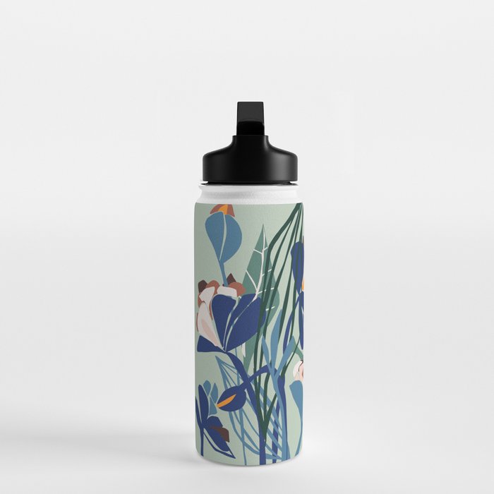 Beauty outside - mint floral Water Bottle Gallery Image 3