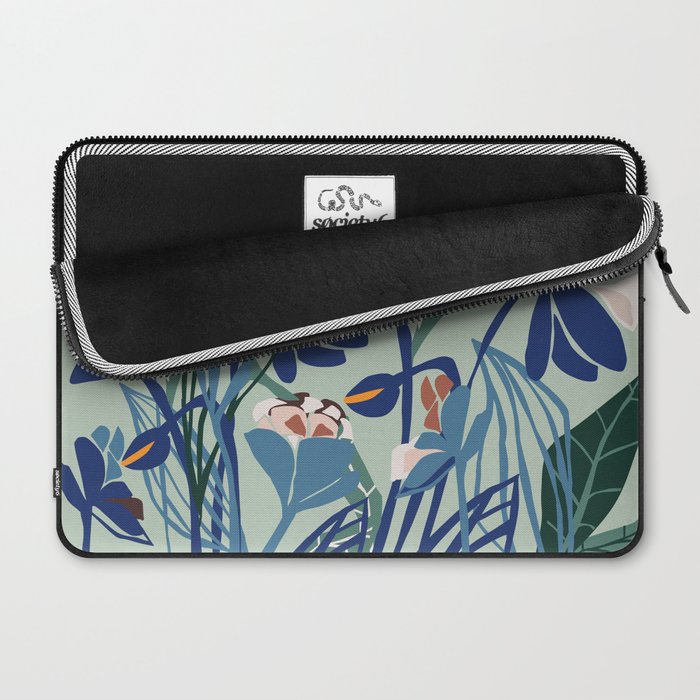 Beauty outside - mint floral Laptop Sleeve Gallery Image 2