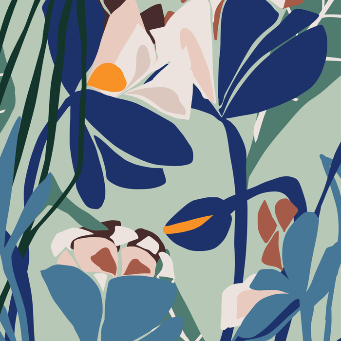 Beauty outside - mint floral Coffee Mug Gallery Image 2