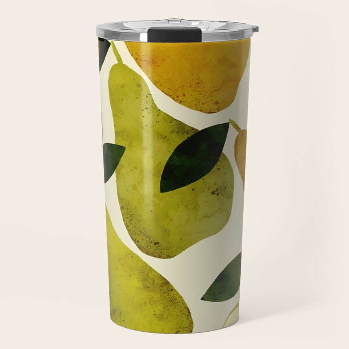 mediterranean pears watercolor Travel Mug Gallery Image 1