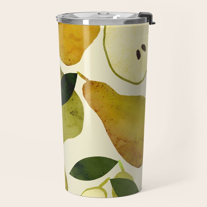 mediterranean pears watercolor Travel Mug Gallery Image 2