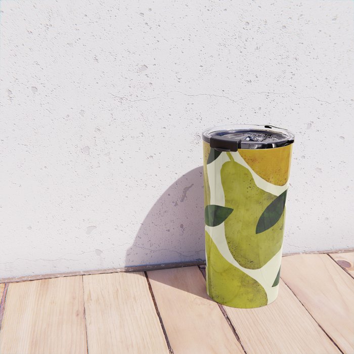 mediterranean pears watercolor Travel Mug Gallery Image 4