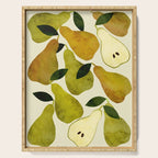 mediterranean pears watercolor Serving Tray Gallery Image 1