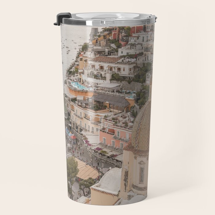 Positano Bliss Photo | Amalfi Coast Mountain Landscape In Pastel Color Art Print | Italy Travel Photography Travel Mug Gallery Image 3