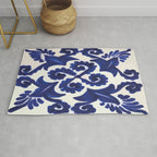 Talavera mexican tile traditional blue ceramic mosaic Rug Gallery Image 1