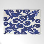 Talavera mexican tile traditional blue ceramic mosaic Welcome Mat Gallery Image 1