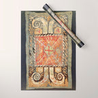 Kaitag 18th Century Caucasian Embroidery Print Wrapping Paper Gallery Image 1