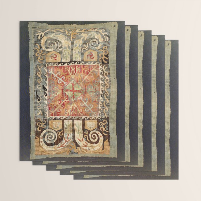 Kaitag 18th Century Caucasian Embroidery Print Wrapping Paper Gallery Image 3
