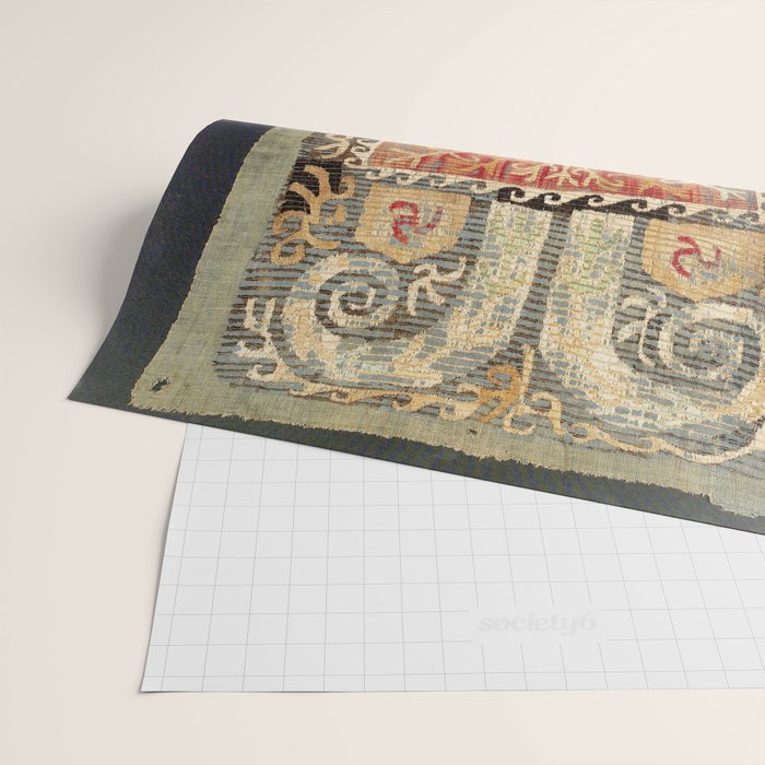 Kaitag 18th Century Caucasian Embroidery Print Wrapping Paper Gallery Image 2
