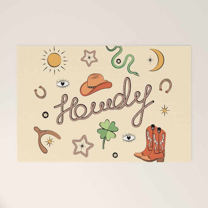 Howdy - Lucky Western Charms Welcome Mat Gallery Image 1