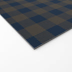 Plaid (navy blue/brown) Welcome Mat Gallery Image 2