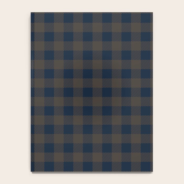 Plaid (navy blue/brown) Notebook Gallery Image 4