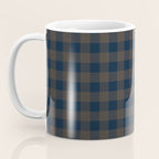 Plaid (navy blue/brown) Coffee Mug Gallery Image 3