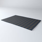 Plaid (navy blue/brown) Rug Gallery Image 3