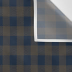 Plaid (navy blue/brown) Wall Tapestry Gallery Image 3
