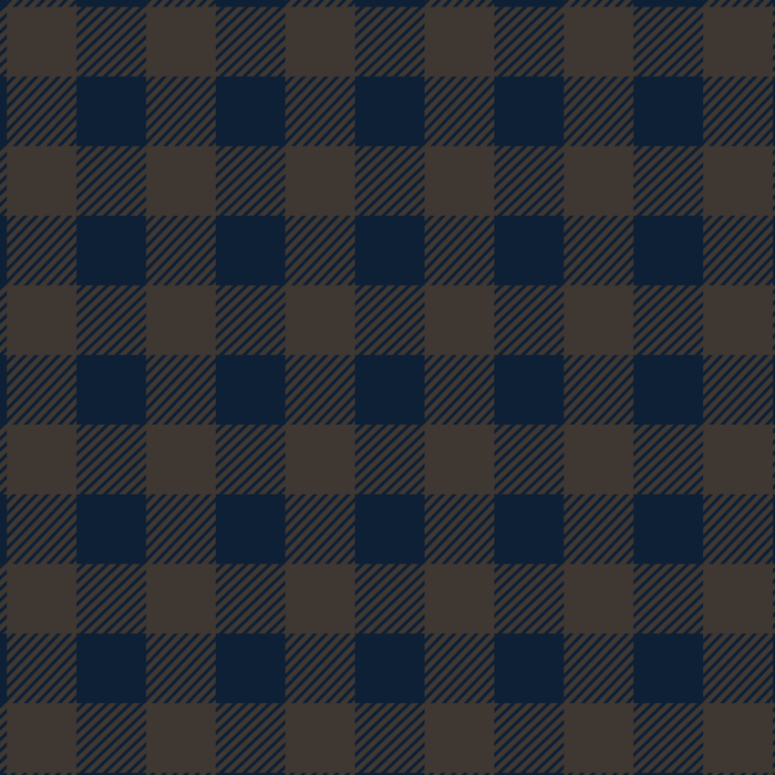 Plaid (navy blue/brown) Coffee Mug Gallery Image 2