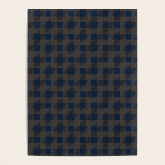 Plaid (navy blue/brown) Poster Gallery Image 1
