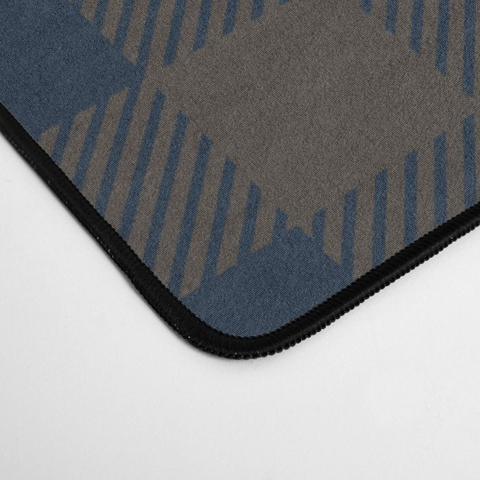 Plaid (navy blue/brown) Desk Mat Gallery Image 4