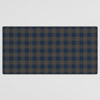 Plaid (navy blue/brown) Desk Mat Gallery Image 3