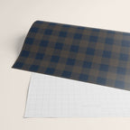 Plaid (navy blue/brown) Wrapping Paper Gallery Image 2