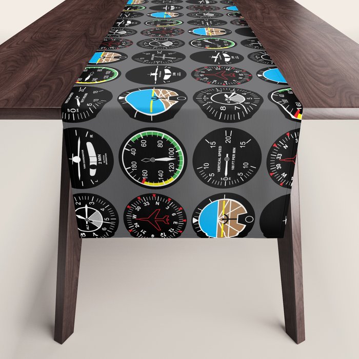 Flight Instruments Table Runner Gallery Image 1