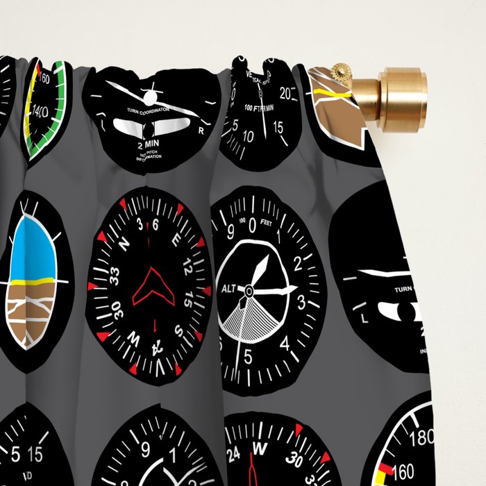 Flight Instruments Window Curtain Gallery Image 2