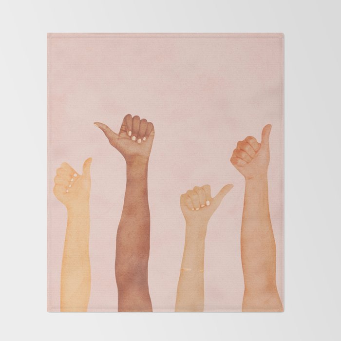 Thumbs Up Throw Blanket Gallery Image 2