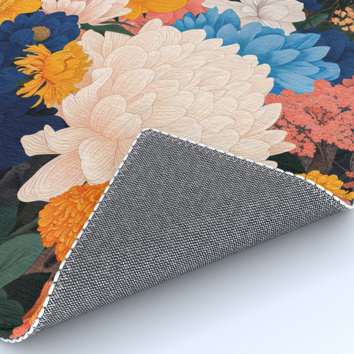 Japanese Painting Maximalist Botanical Wall Art Floral Poster Dopamine Decor Flower gift for her Rug Gallery Image 4