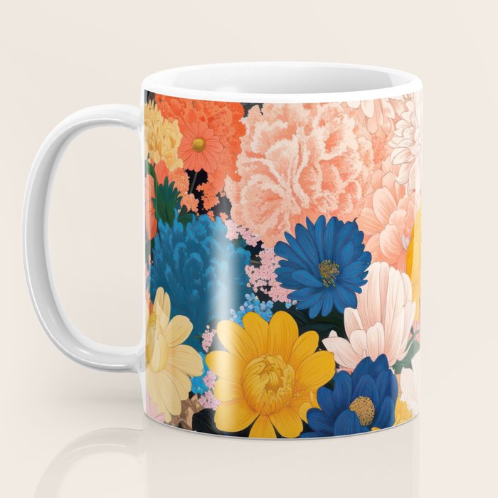 Japanese Painting Maximalist Botanical Wall Art Floral Poster Dopamine Decor Flower gift for her Coffee Mug Gallery Image 3
