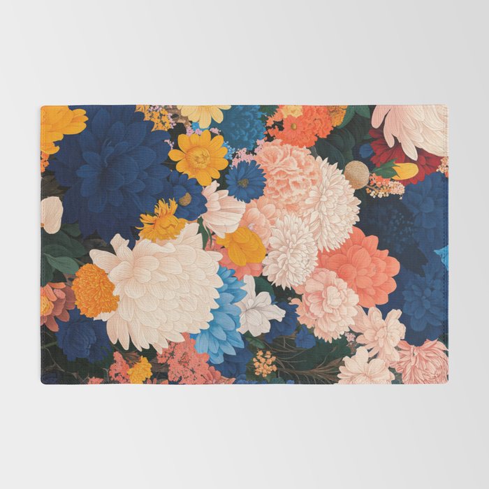 Japanese Painting Maximalist Botanical Wall Art Floral Poster Dopamine Decor Flower gift for her Rug Gallery Image 2