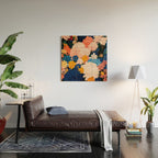 Japanese Painting Maximalist Botanical Wall Art Floral Poster Dopamine Decor Flower gift for her Wood Wall Art Gallery Image 2