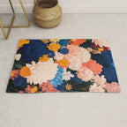 Japanese Painting Maximalist Botanical Wall Art Floral Poster Dopamine Decor Flower gift for her Rug Gallery Image 1