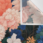 Japanese Painting Maximalist Botanical Wall Art Floral Poster Dopamine Decor Flower gift for her Wall Tapestry Gallery Image 3