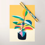 Colorful Ficus 4 Wrapping Paper Gallery Image 1