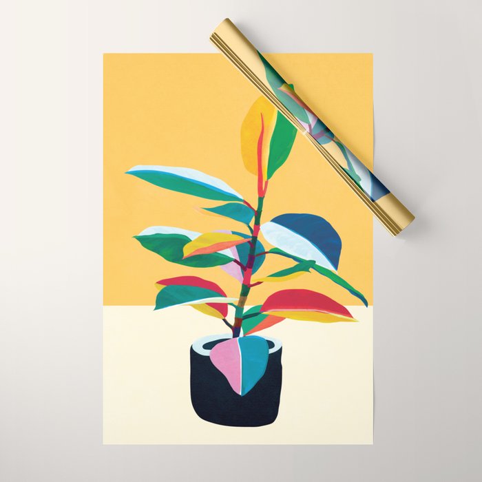 Colorful Ficus 4 Wrapping Paper Gallery Image 1