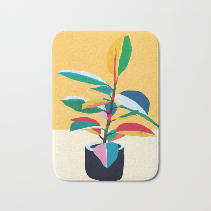 Colorful Ficus 4 Bath Mat Gallery Image 1