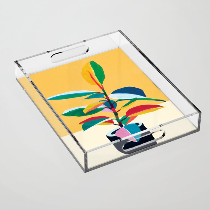 Colorful Ficus 4 Acrylic Tray Gallery Image 1