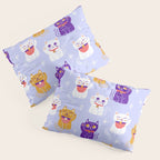 Lucky Waving Kitty Cat Maneki Neko Pillow Sham Gallery Image 3