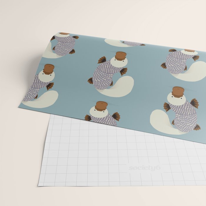 Whimsical Platypus Wrapping Paper Gallery Image 2