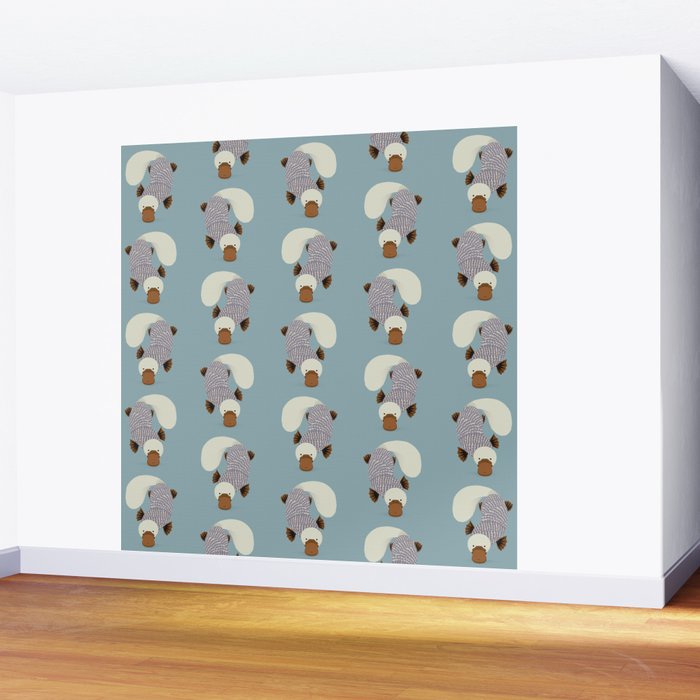 Whimsical Platypus Wall Mural Gallery Image 2