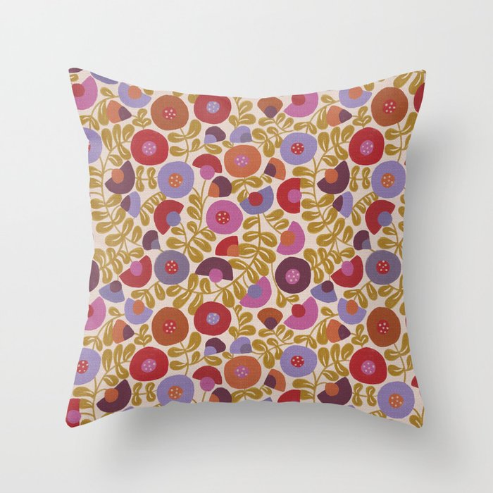 Bohemian Garden Throw Pillow Gallery Image 1