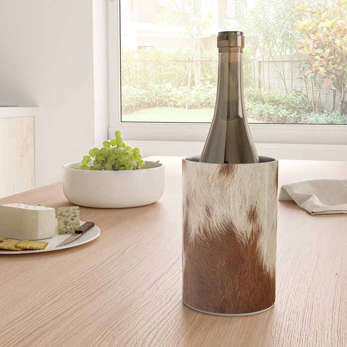 Cowhide Farmhouse Decor Wine Chiller Gallery Image 4