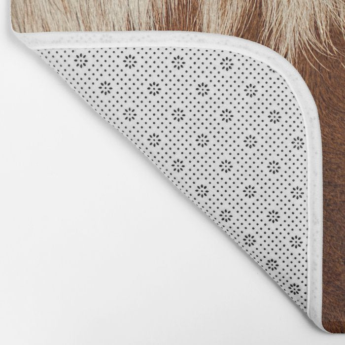 Cowhide Farmhouse Decor Bath Mat Gallery Image 2