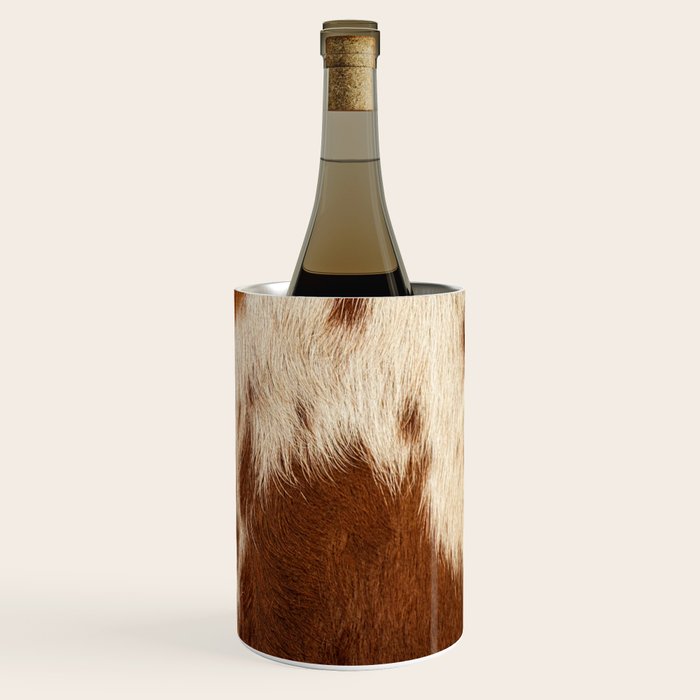 Cowhide Farmhouse Decor Wine Chiller Gallery Image 1