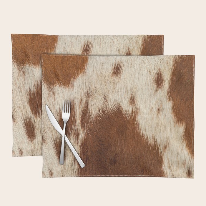 Cowhide Farmhouse Decor Placemat Gallery Image 1