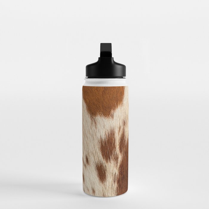 Cowhide Farmhouse Decor Water Bottle Gallery Image 3