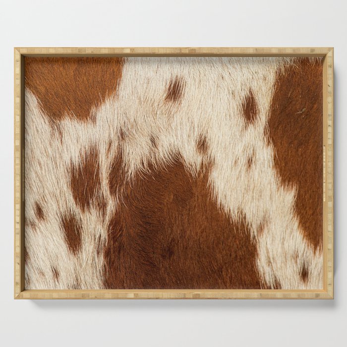 Cowhide Farmhouse Decor Serving Tray Gallery Image 1