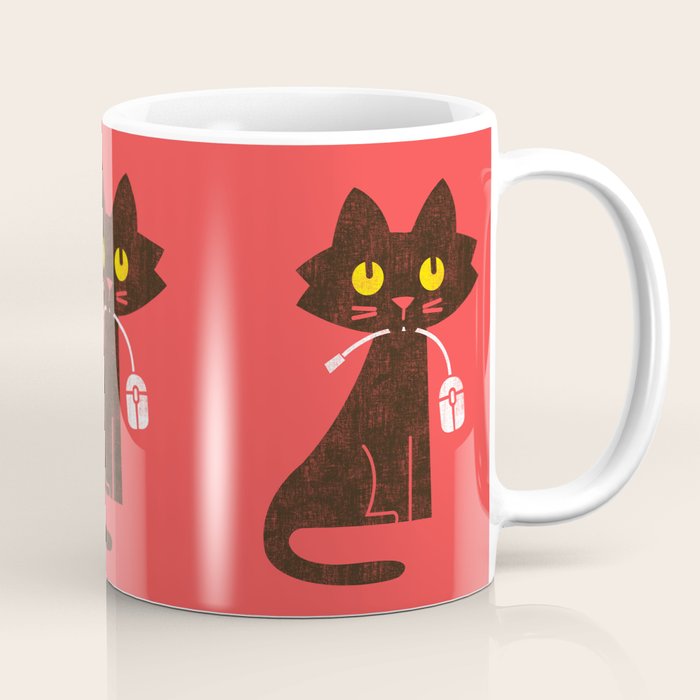 Fitz - Hungry hungry cat (and unfortunate mouse) Coffee Mug Gallery Image 1