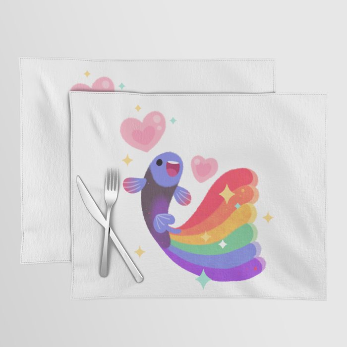 Rainbow guppy 6 Placemat Gallery Image 1