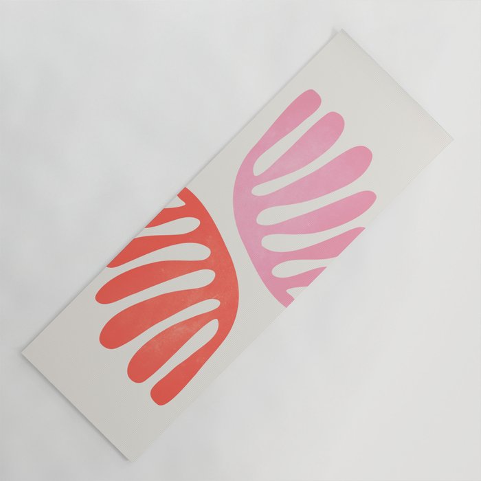 Peach & Orange: Wild Leaf | Matisse Foliage Paper Cutouts 03 Yoga Mat Gallery Image 1